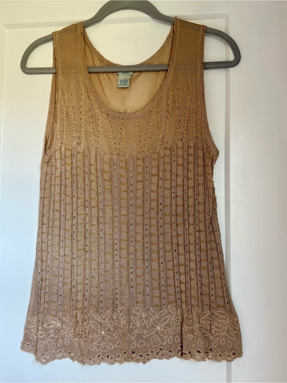 Odille Sleeveless Embroidered Beaded Top